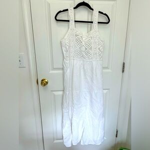 Women’s Summer White Gauzy Dress Size L